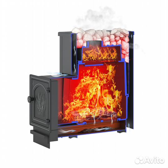 Печь везувий Сенсация 22 Антрацит (дт-4)
