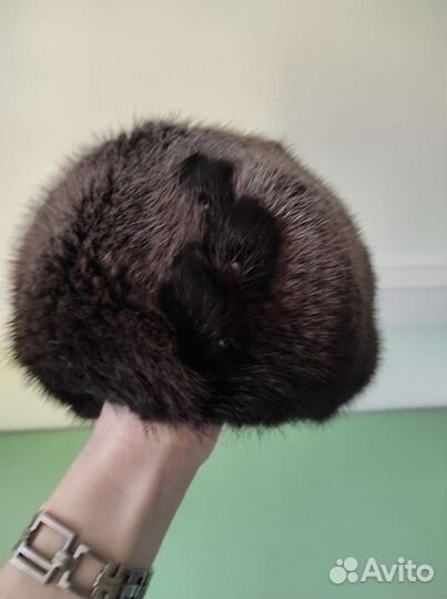 Норковая шапка-берет