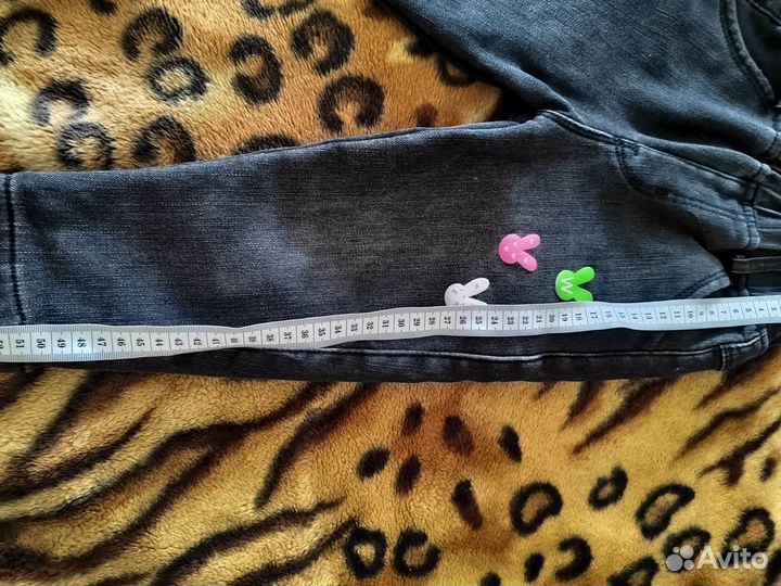 Джинсы для девочки утеплённые
