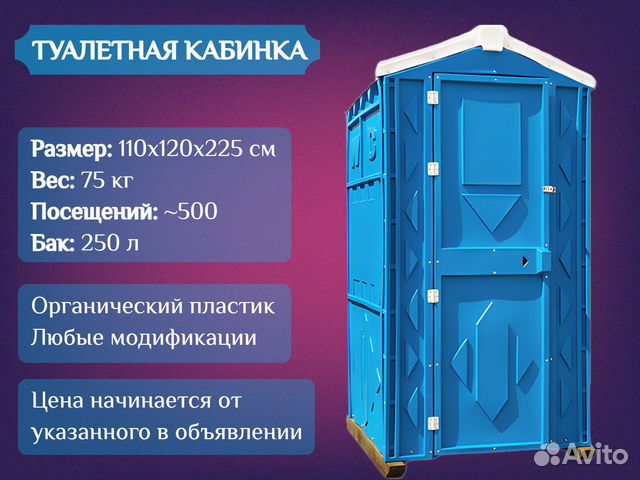Туалетная кабина Биотуалет купить в Курске | Товары для дома и дачи | Авито