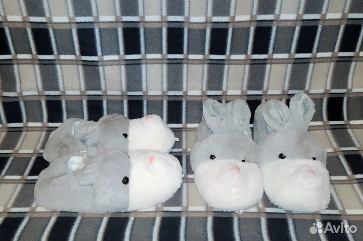 Тапки домашние зайчики. Размер 40