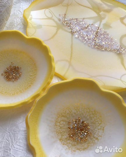 Набор посуды из эпоксидной смолы