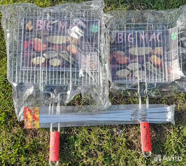 Решëтка для гриля и шашлыка, шампура