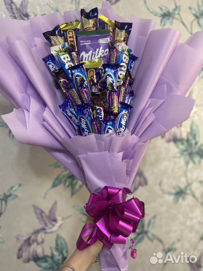 Сладкие букеты из конфет