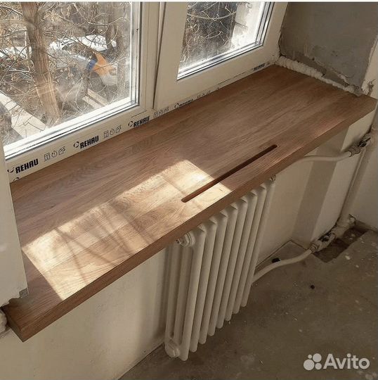 Деревянный подоконник из дуба