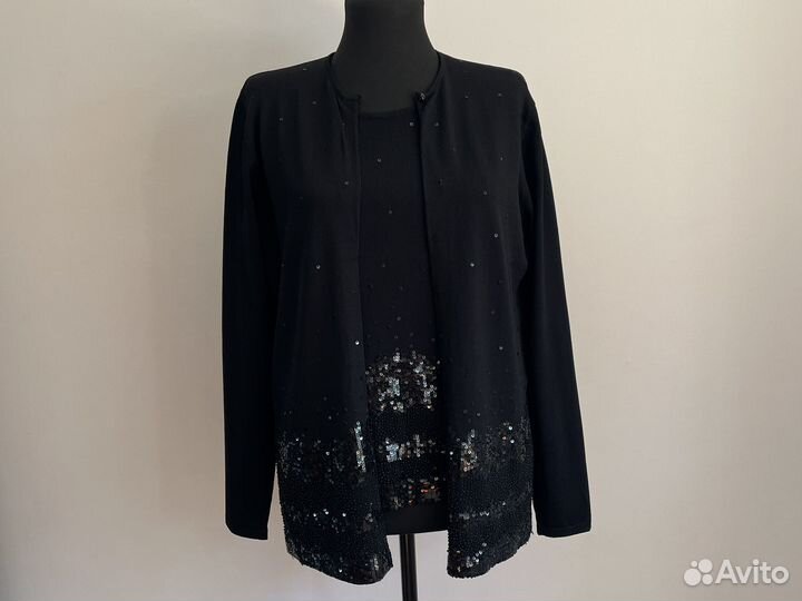 Комплект одежды: кардиган и блузка 48р