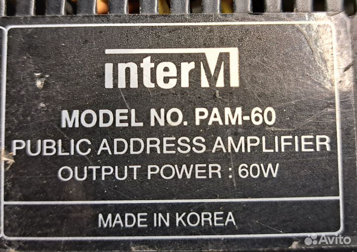 Усилитель Inter-M рам-60
