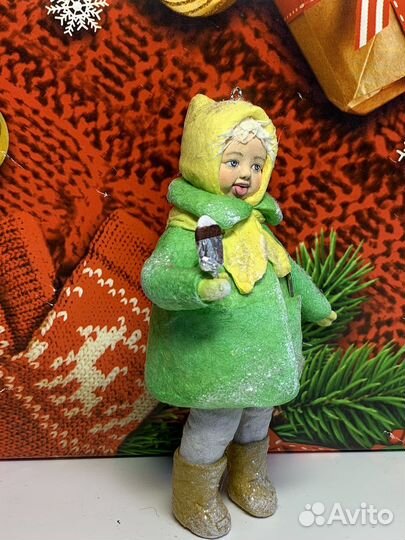 Ватные елочные игрушки