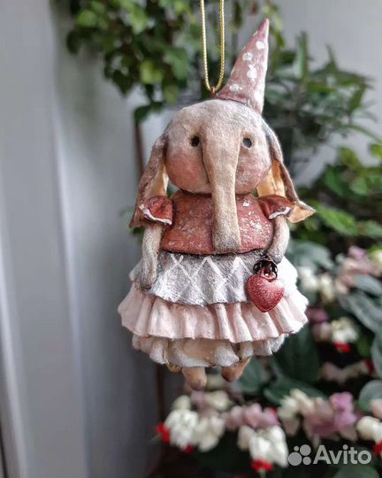 Ватные елочные игрушки