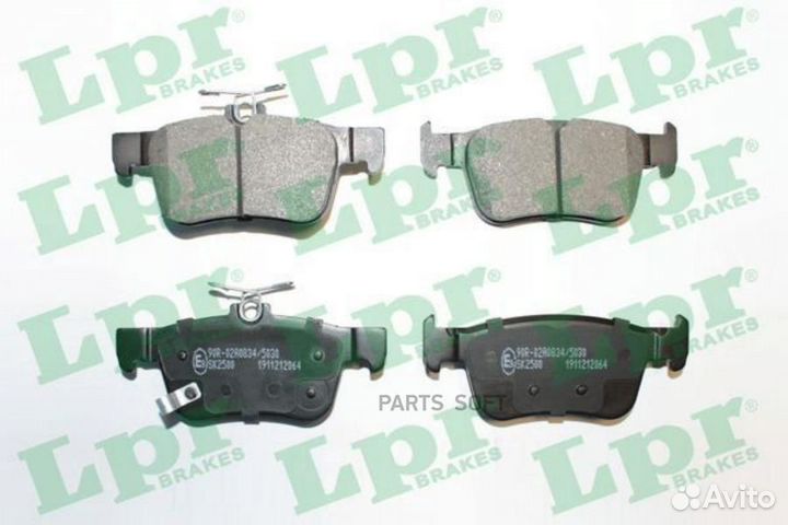 LPR 05P2064 Колодки тормозные honda civic X 17- за