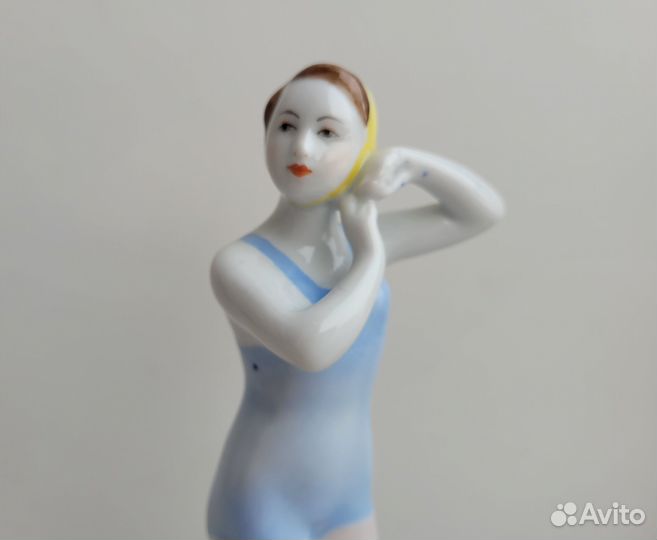 Статуэтка юная купальщица. пловчиха. лфз,1960-е