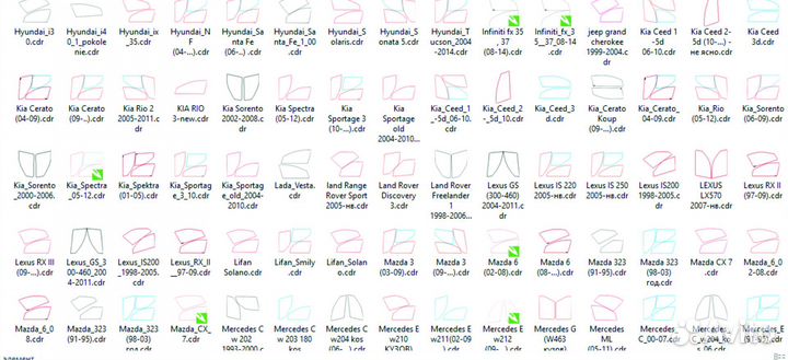 Лекала для тонировки авто