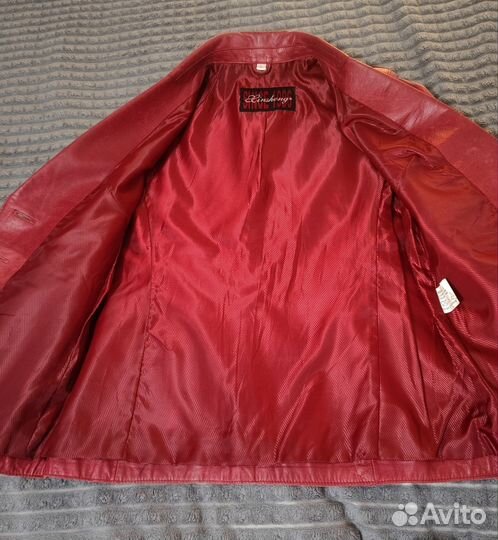Кожаный красный пиджак натуральная кожа