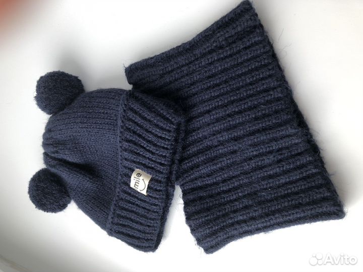 Комплект шапка и снуд зимний