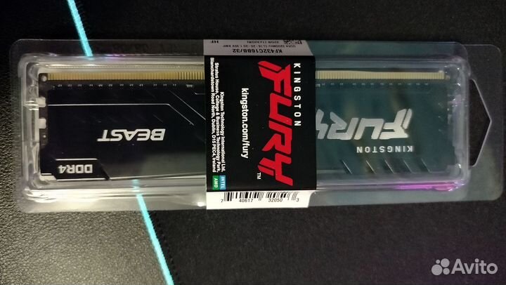 Оперативная память ddr4 32gb kingston модуль 1