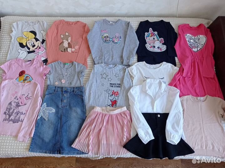 Нарядные вещи пакетом на девочку 116-122 hm