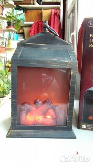 Светильник - фонарь вечерний камин