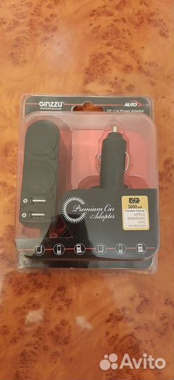 Разветвитель прикуривателя автомобильный Ginzzu