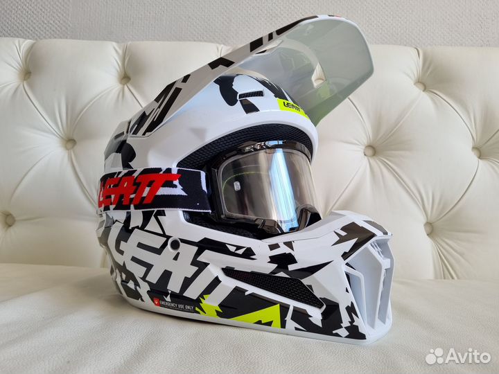 Эндуро Шлем Leatt Moto 3.5 Helmet Zebra 2023