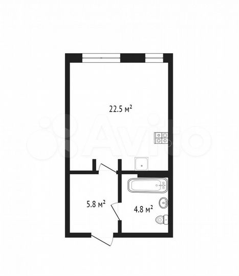 Квартира-студия, 33 м², 23/24 эт.