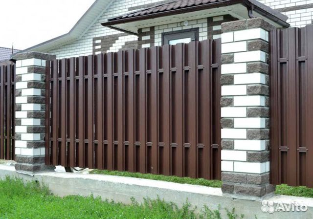 Штакетник металлический GL 0,45 RAL 8012