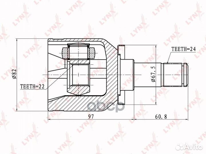 ШРУС LADA 2108-09/99/2110-12 1.1-1.5 86- внутр