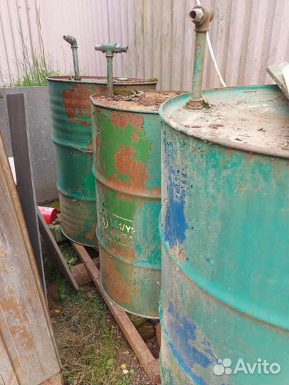 Бочка металлическая, 200л, б/у, из-под воды