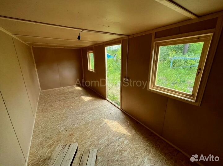 Вагончик бытовка строительная с установкой
