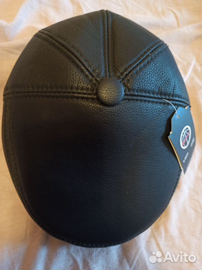 Мужская кожаная кепка осения