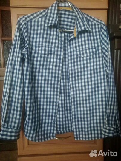 Рубашка в клетку для мальчика-подростка Рост 164см