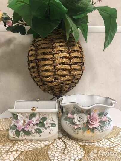 Салфетница и конфетница, фарфор(новые)