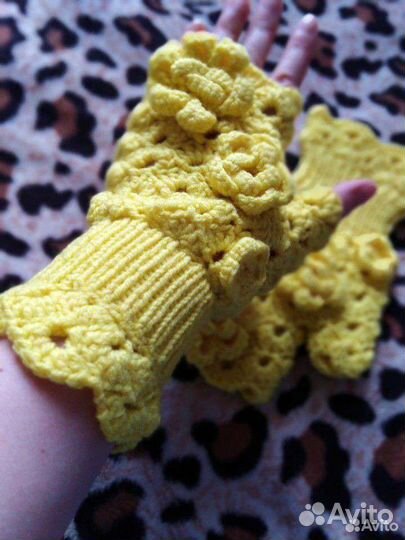 Перчатки (митенки) handmade