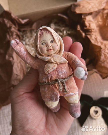 Ватная елочная игрушка 