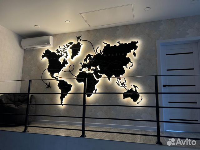Интерьерная карта мира