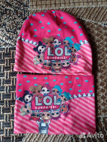 Комплект шапка и снуд для девочки