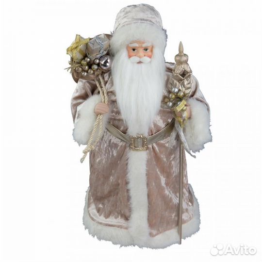 Дед Мороз и Снегурочка в бархатной шубе 45 см