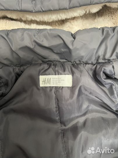 Пуховик длинный детский H&M 104 бу