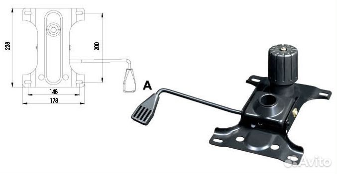 Механизм качания для кресла руководителя