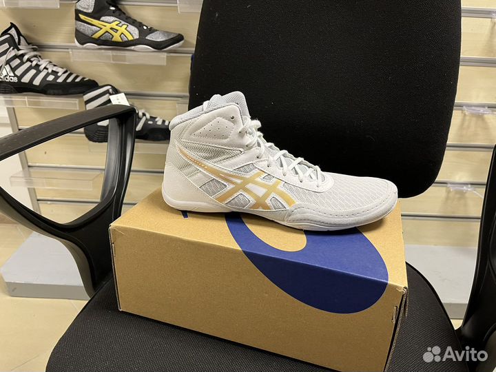 Борцовки asics matflex 6 серо-золотой