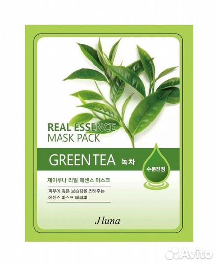 Jluna Тканевая маска с зелёным чаем