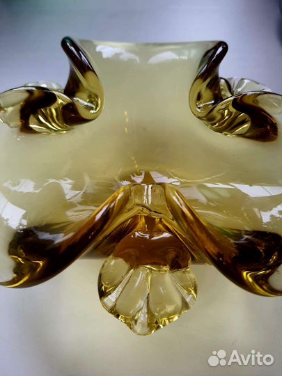 Пепельница конфетница ваза из цветного стекла