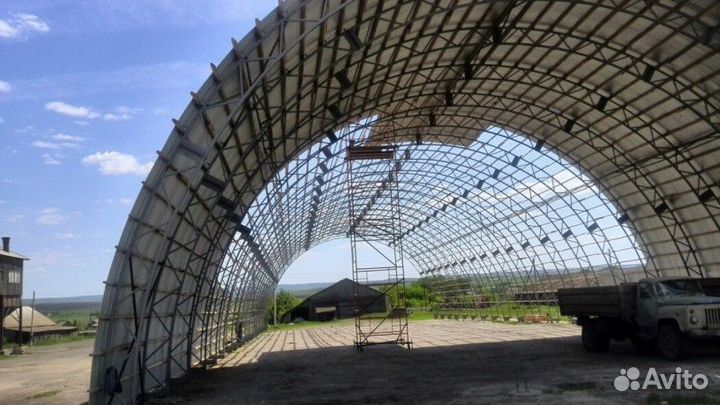 Фермы для арочного ангара 12Х6Х60 м