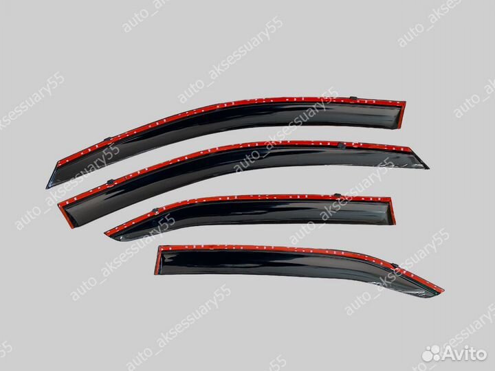 Ветровики Toyota Camry 40 2006 - 2011 нержавейка