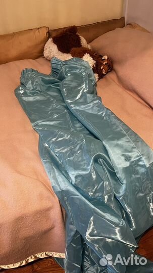 Шторы голубые