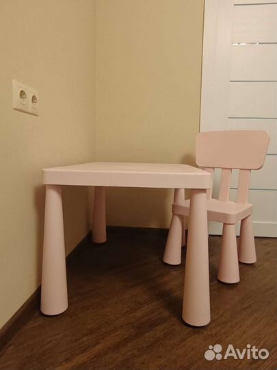 Детский стол и стул IKEA маммут