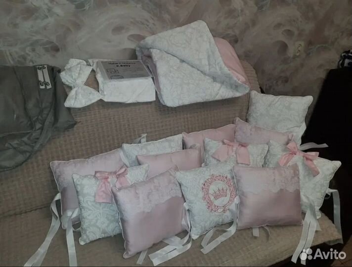 Комплект бортиков в кроватку для новорожденных