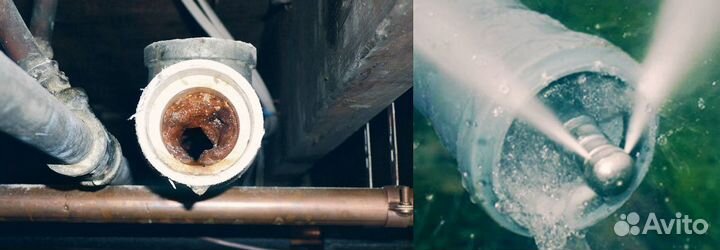 Прочистка канализации, устранение засора любой сло