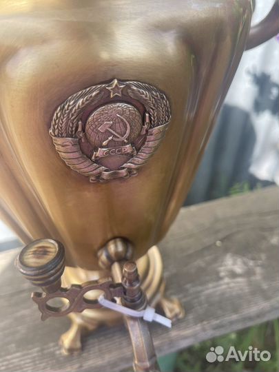 Самовар герб, патина