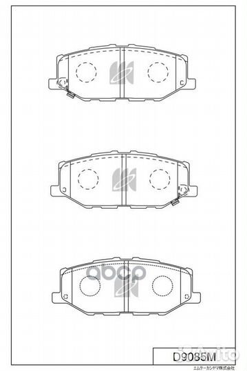 Колодки тормозные, передние D9085M MK kashiyama