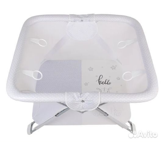 Манеж Polini kids Comfort Бегемотик серый